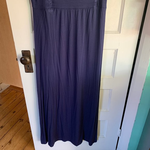 Navy Blue Beaded Neiman Marcus Maxi Dress - Picture 10 of 10